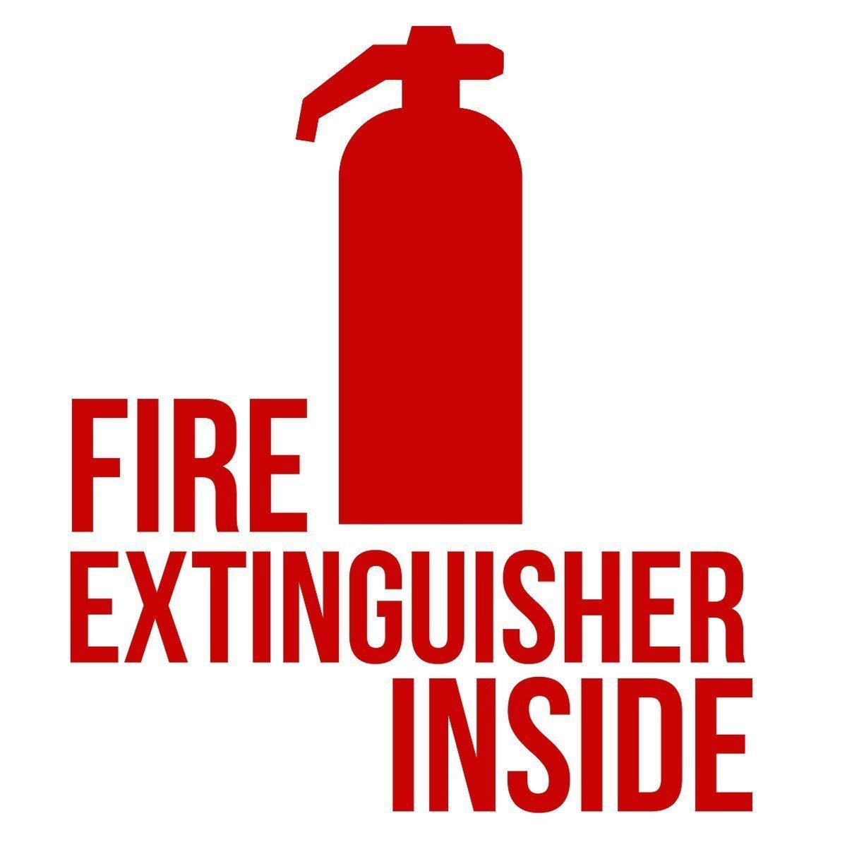 Fire Extinguisher Inside Decal with Symbol - US Decals