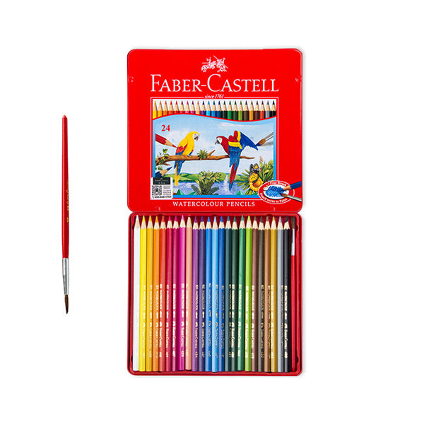 Ser Hazlo pesado reembolso Faber-Castell Watercolor Pencil Parrot Tin Case Set 24/36/48/60/72 Col — A  Lot Mall