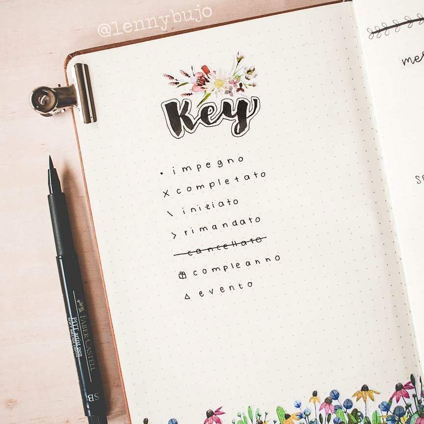 bullet journal key