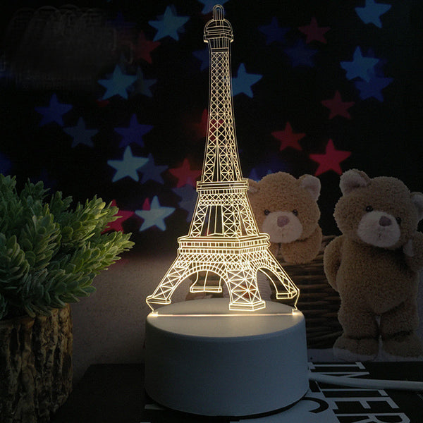 eiffel tower 3d illusion lamp