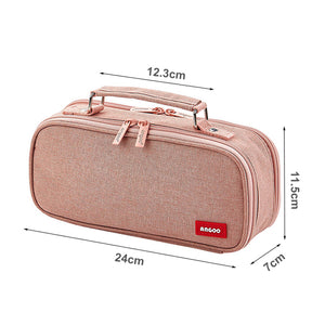 Extra-Large Multilayer Canvas Pencil Case Pouch | A Lot Mall