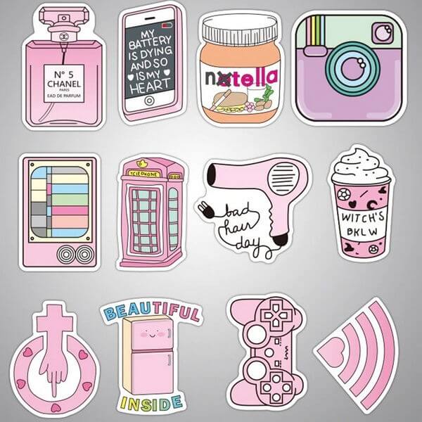 Pink Carton Stickers | A Lot Mall