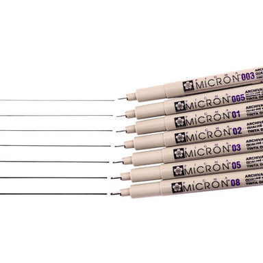 SAKURA PIGMA MICRON 05 FINELINER PEN, 0.45MM LINE WIDTH, PACK OF 2 (Black)