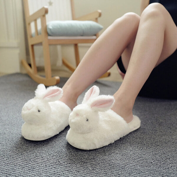 ladies rabbit slippers