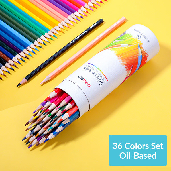 Esquiar Estricto Visible Watercolor Oil-Based Colored Pencil 12/24/36/48 Colors Set — A Lot Mall