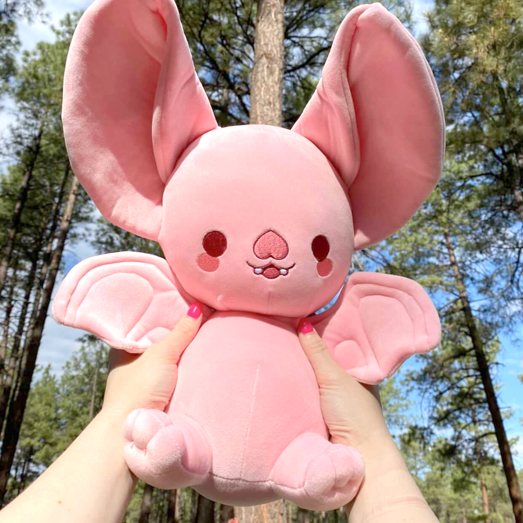 pink bat plushie