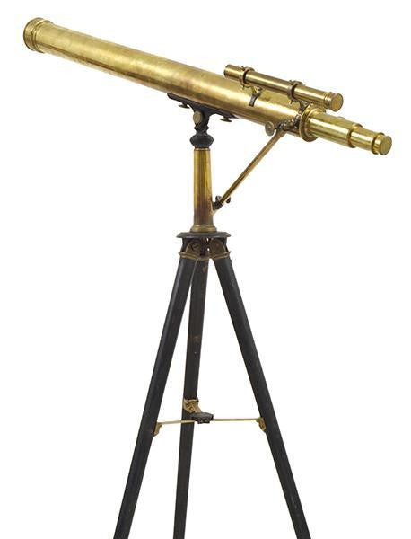 A 19th Century English Important Brass Astronomical Telescope on a Tri –  Graham Geddes Antiques & Antiquities