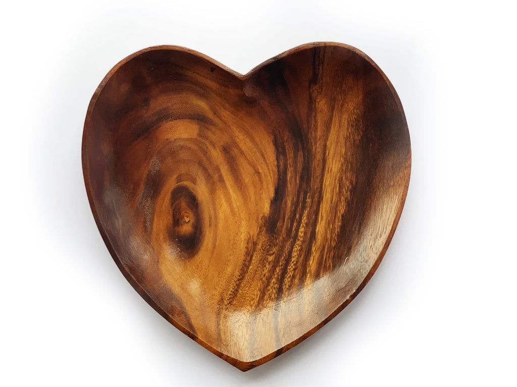 Acacia Wood Heart Plate