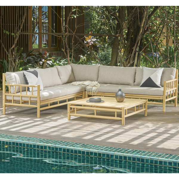 outdoor wooden lounge set