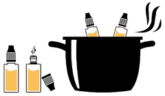 Steeping methods for bottles of e-liquid used for vaping