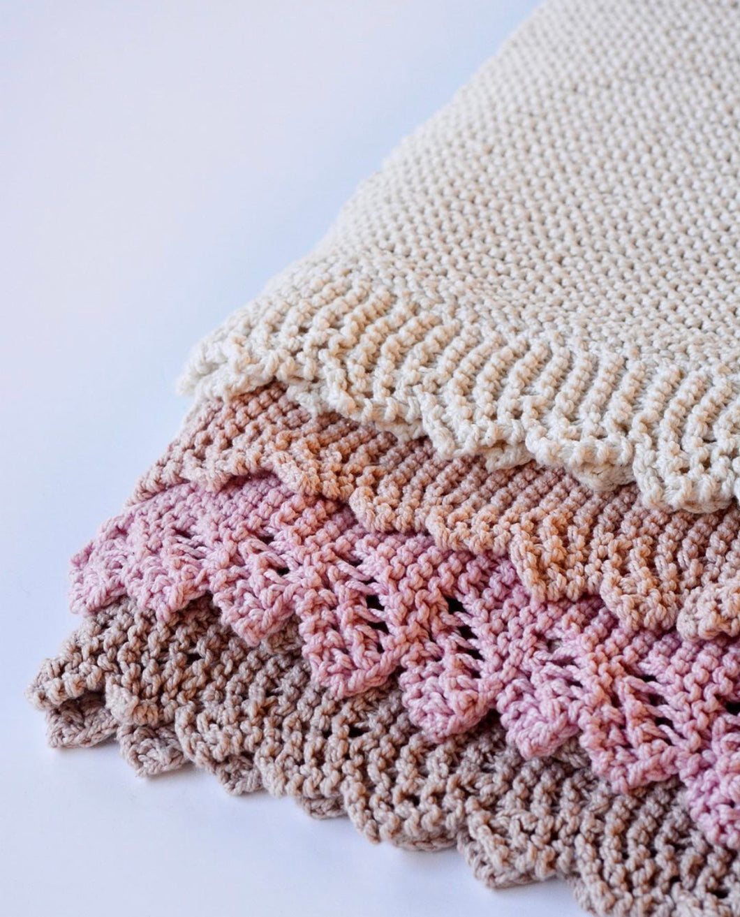 Lacy Edge Cot Blanket Baby Couture