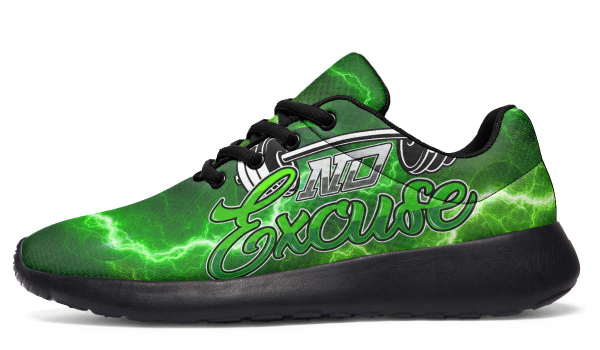 green workout shoes