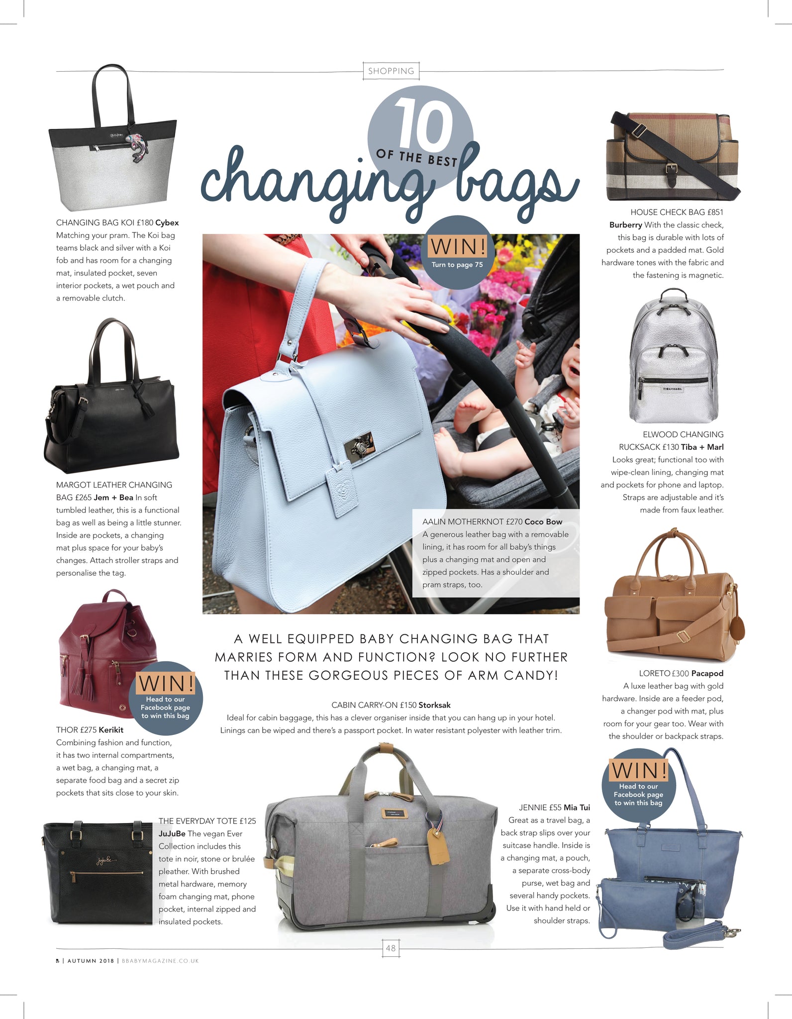 top changing bags