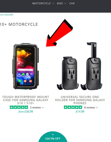 Samsung Galaxy S10 waterproof dustproof shockproof smartphone case motorcycle