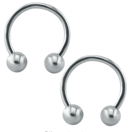 Horse Shoe Septum Nose Ring - Balls - Silver – BeautyPoundShop.com