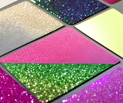 Different shades of non shed glitter card in a4 sheets for card making craft