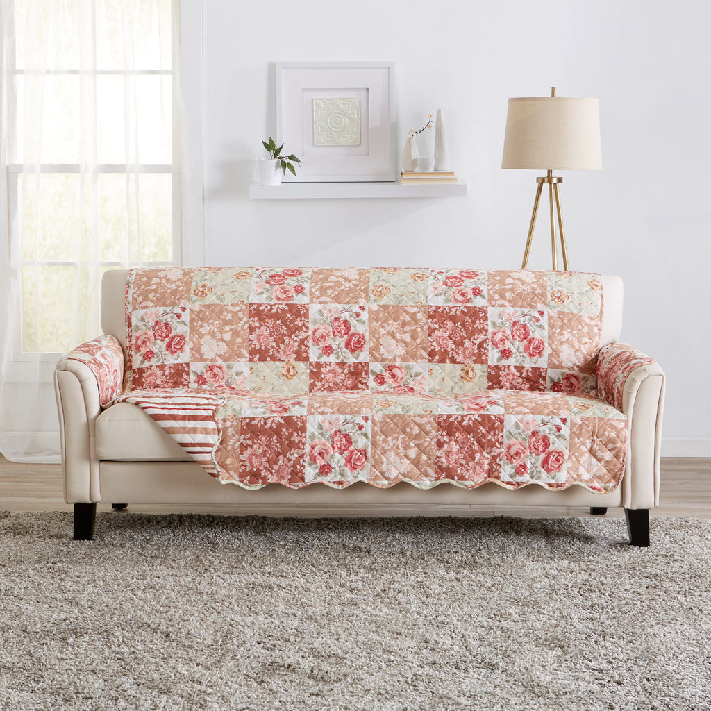 Floral patchwork furniture protector