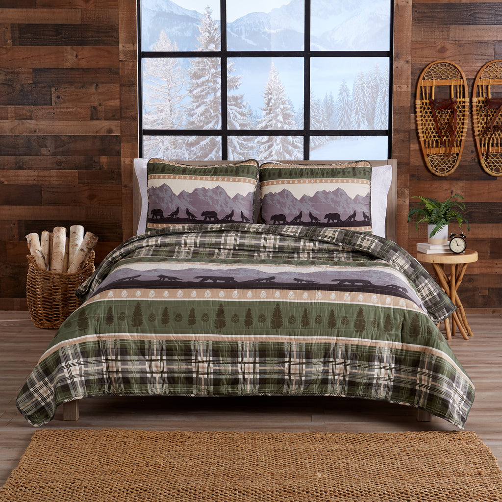 Salt Creek Lodge Cabin Quilt Set