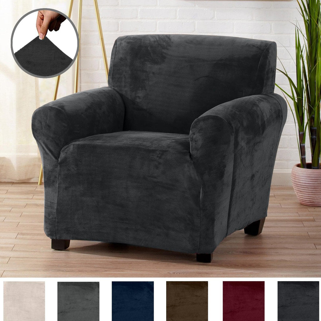 great bay home stretch fit velvet recliner slipcover