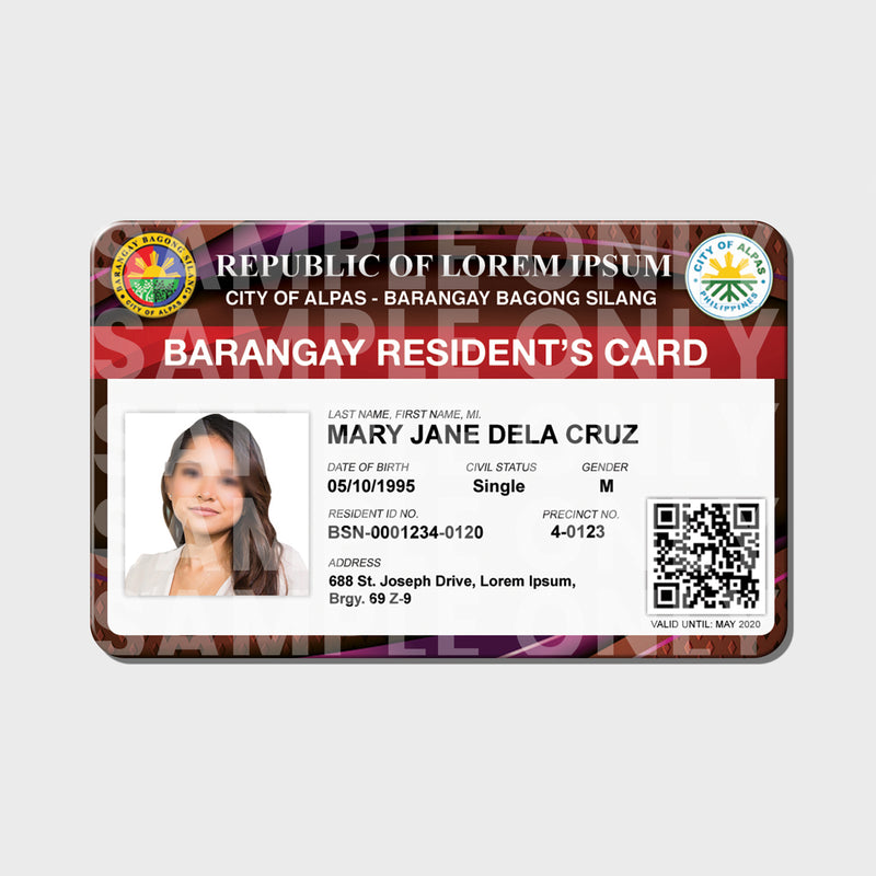 BARANGAY ID CARD TEMPLATE 2 – Competitive Card Solutions Phils. Inc.