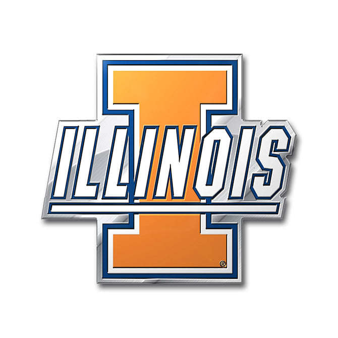 Ncaa Illinois Fighting Illini 3d Chrome Metal Emblem : Target