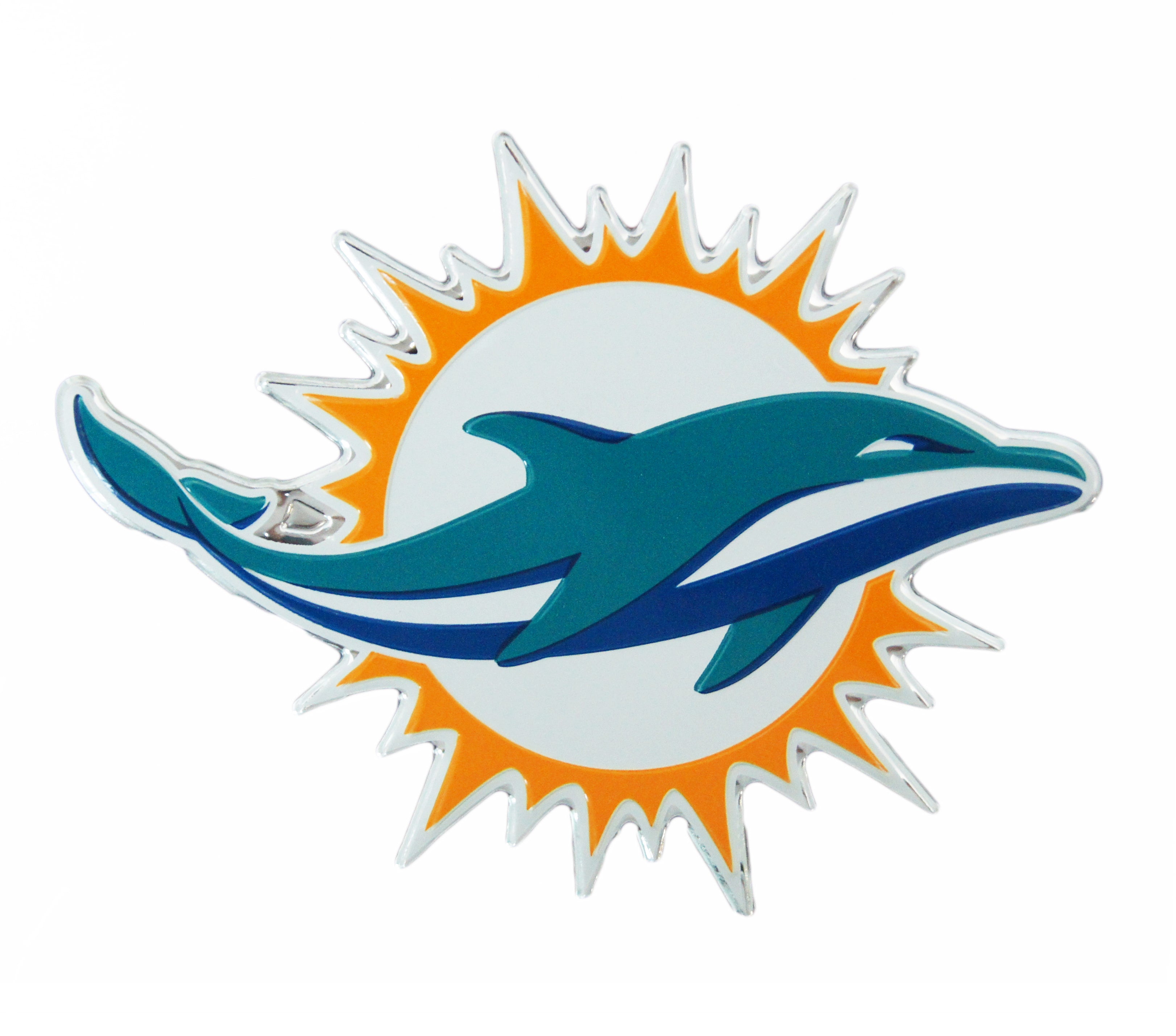 Miami Dolphins Retro 4.5 x 5.75 Multi-Use Decal Cut to Logo