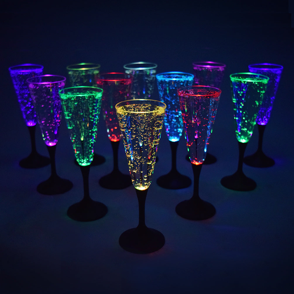 flashing led drink glasses