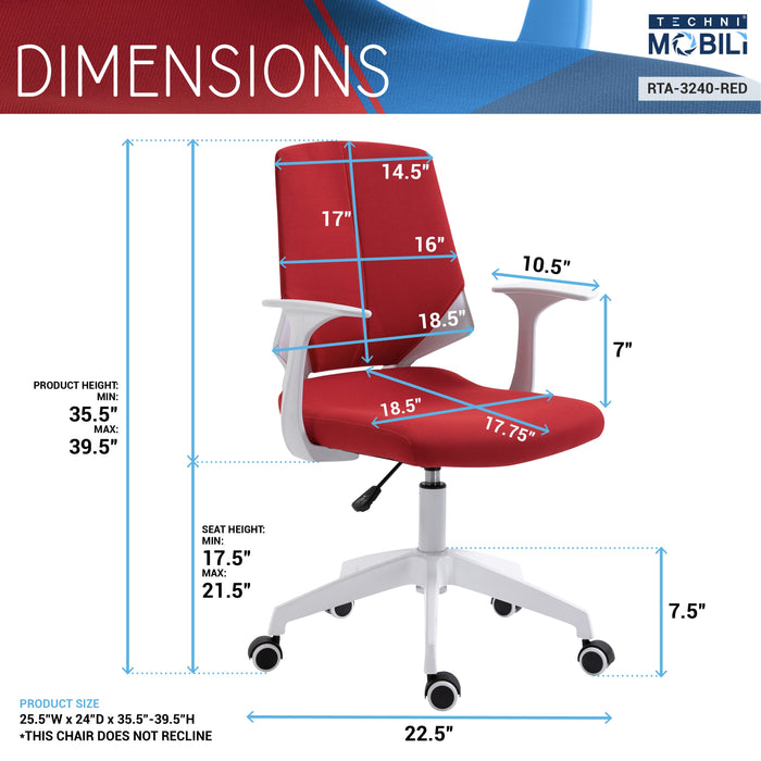 Techni Mobili Mid Back Office Chair —