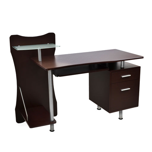 Techni Mobili Expandable Modern Desk - Mahogany