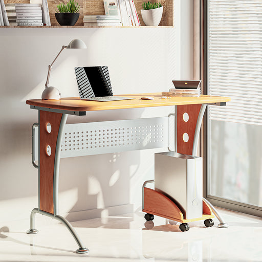 Expandable Modern Desk with Storage Mahogany - Techni Mobili