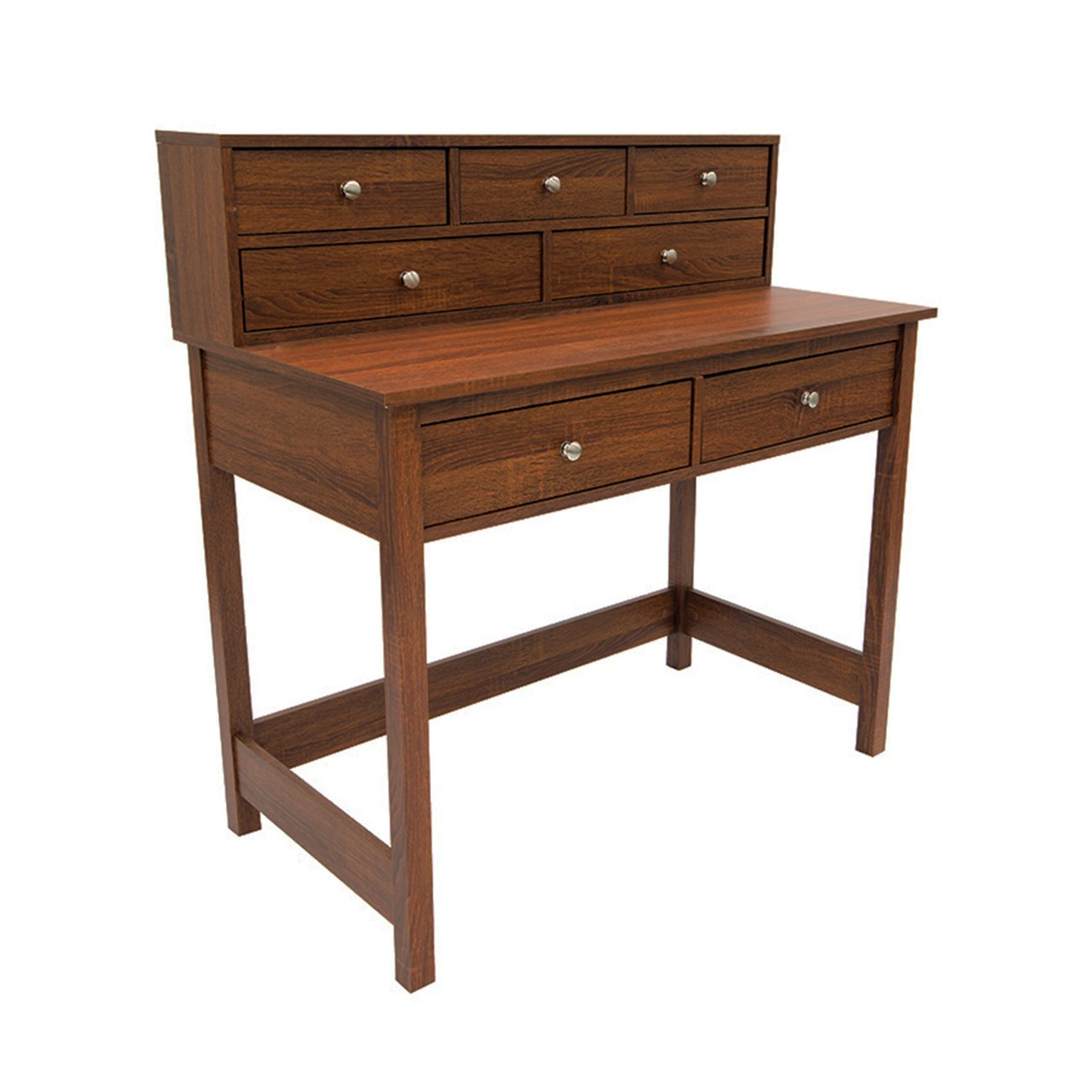 Techni Mobili Elegant Writing Desk With Storage And Hutch