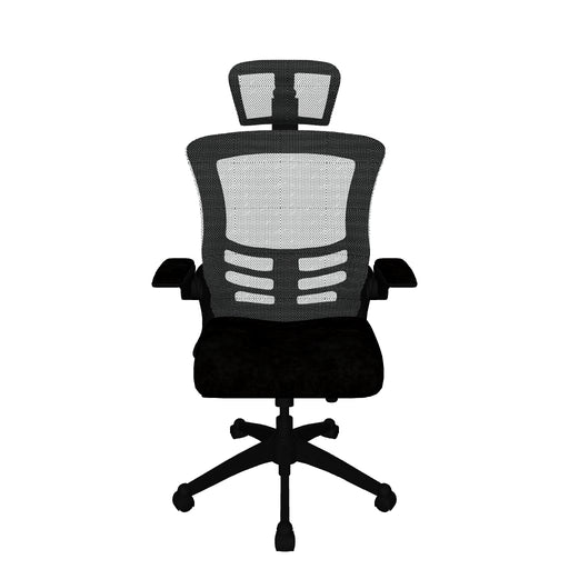 Techni Mobili Truly Ergonomic Mesh Office Chair with Headrest & Lumbar Support, Black