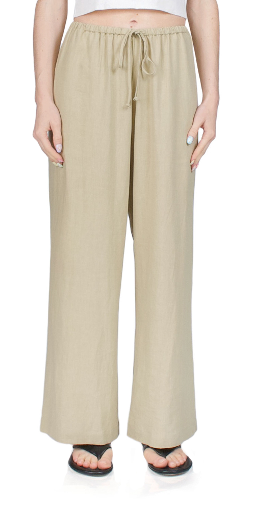 Pace Pleated Linen Blend Pants - Sand