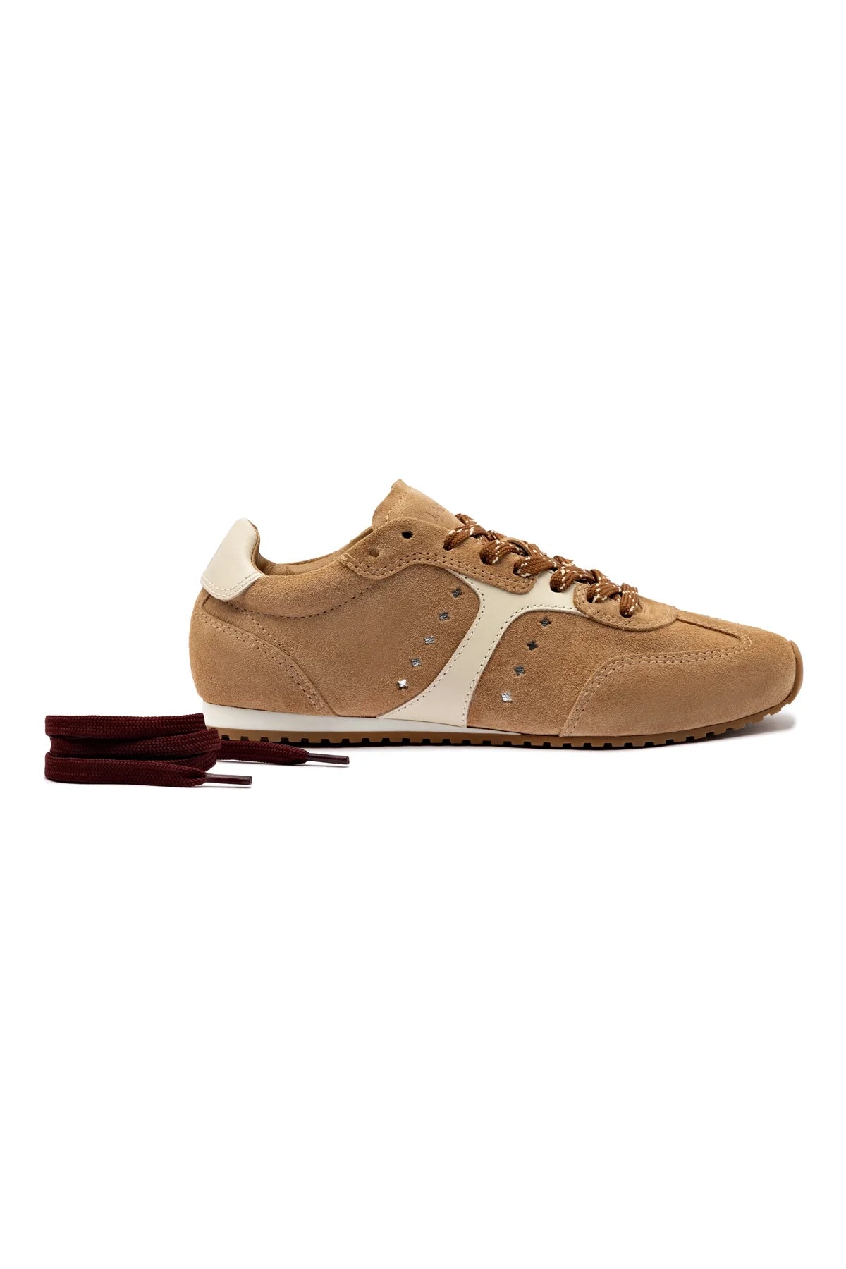 Larroude Stella Sneaker Peanut Suede