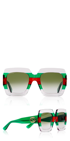 gucci oversized square web sunglasses