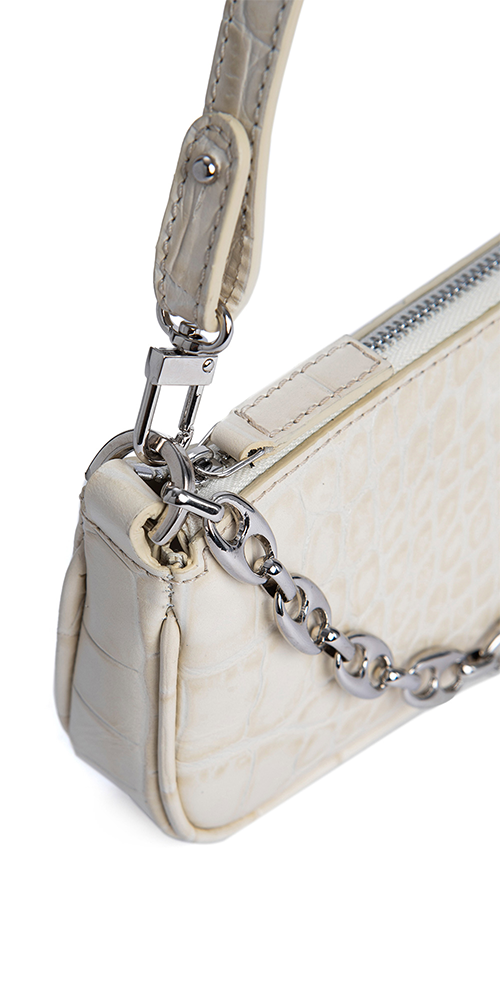 By Far Mini Rachel Crocodile-Effect Shoulder Bag