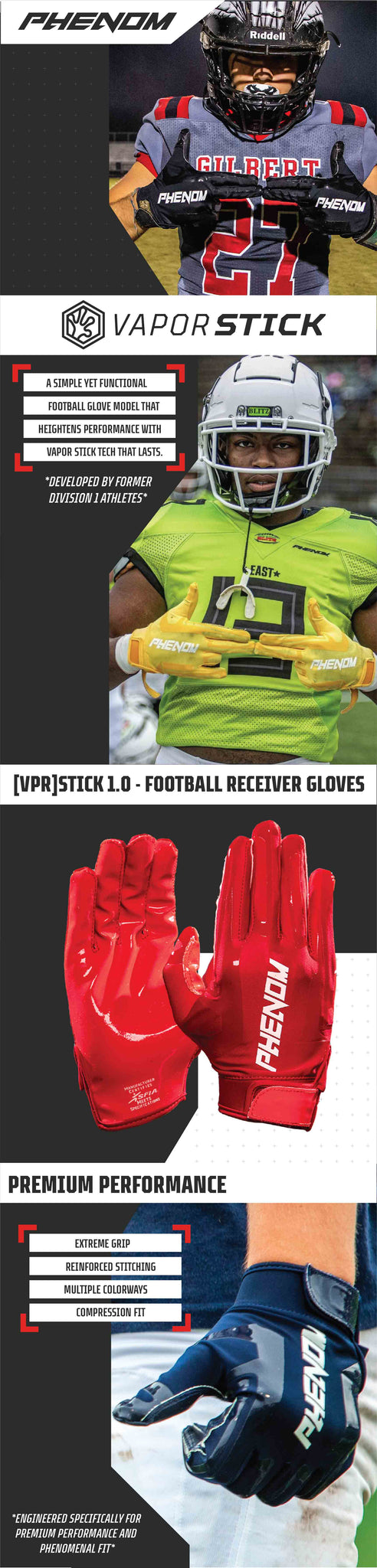 Phenom Elite Slime Boyz Football Gloves - VPS1 — Phenom Elite Brand