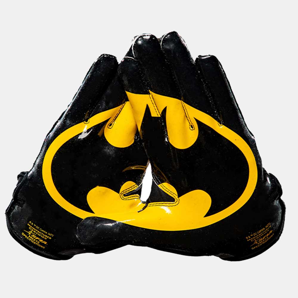 The Batman Football Gloves - VPS1 by Phenom Elite – Phenom Elite Brand
