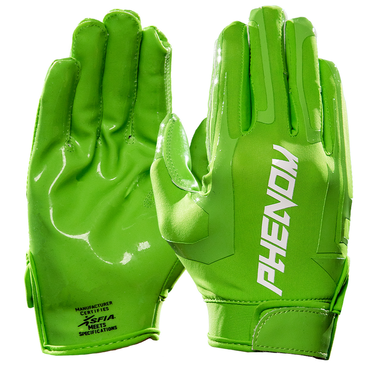 kelly green football gloves