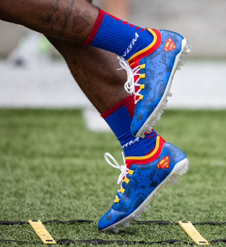 Superman Football Cleats - Velocity 2.0 by Phenom Elite — Phenom