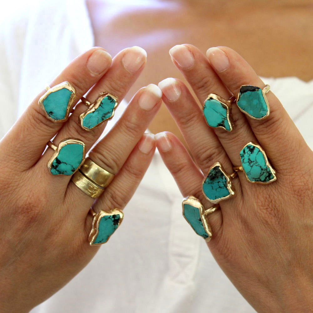 raw turquoise jewelry