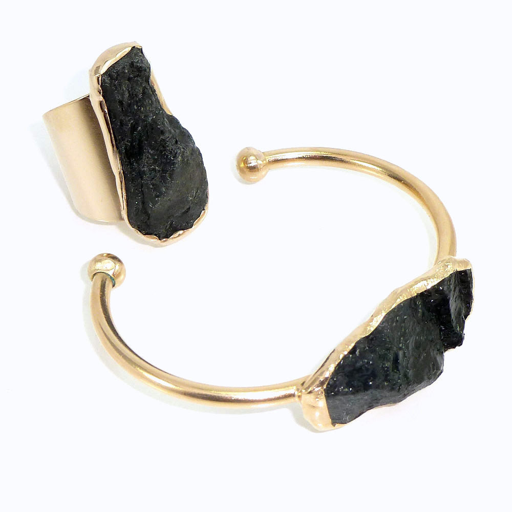 black crystal cuff bracelet