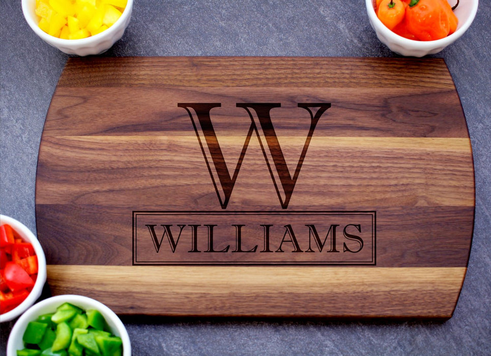 monogrammed cutting boards