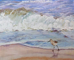 Morning Run is a miniature oil painting by Lauri Waterfield