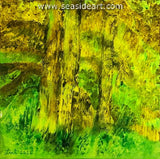 Catch A Shadow in the Woods is an abstract oil painting by artist, Liat Polotsky.