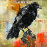 Old Crow is an original oil painting by artist Karen Chamblin.