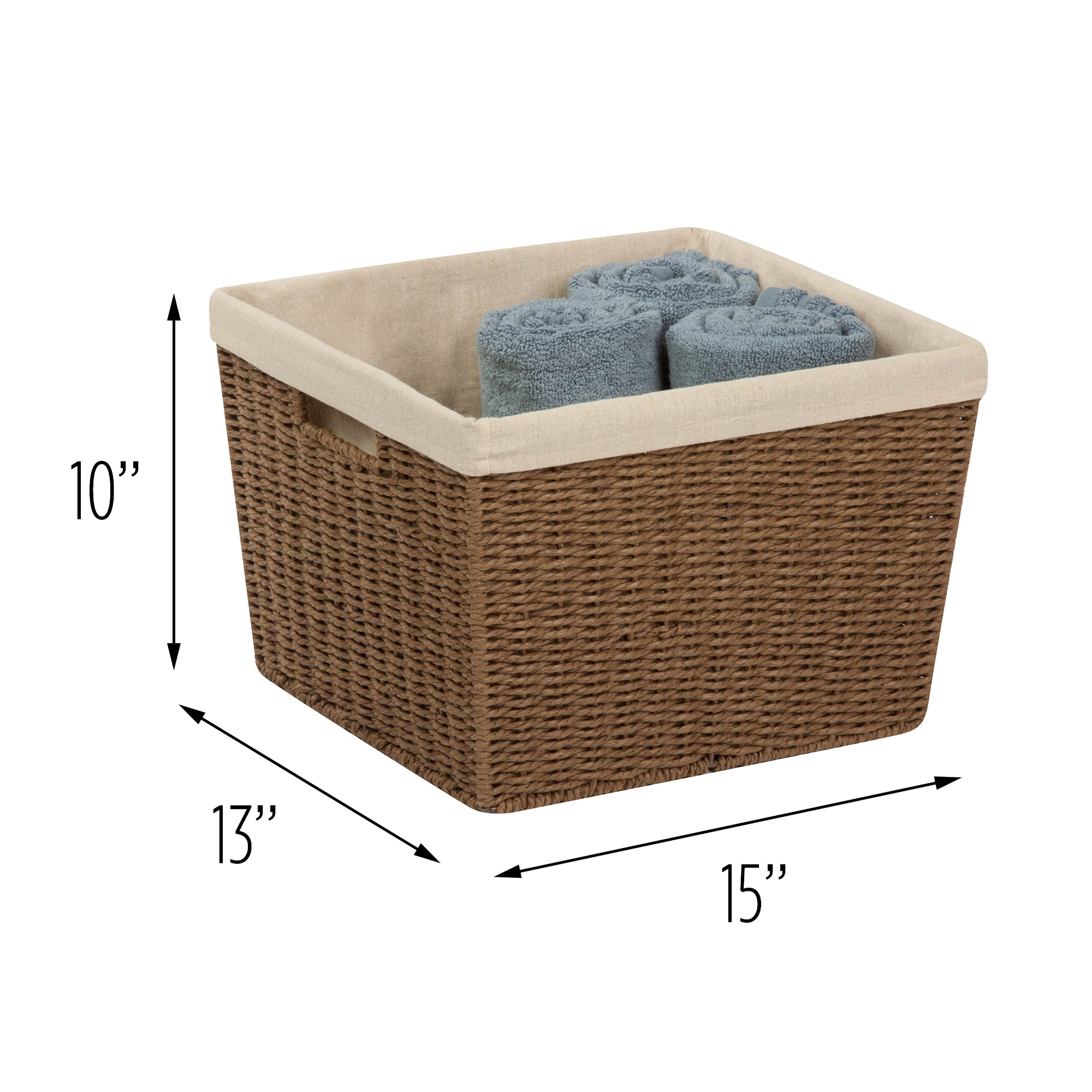 paper rope basket with liner