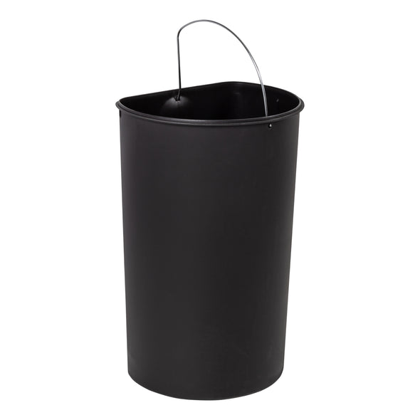 Semi-Round Stainless Steel Step Trash Can with Lid, 40-Liter