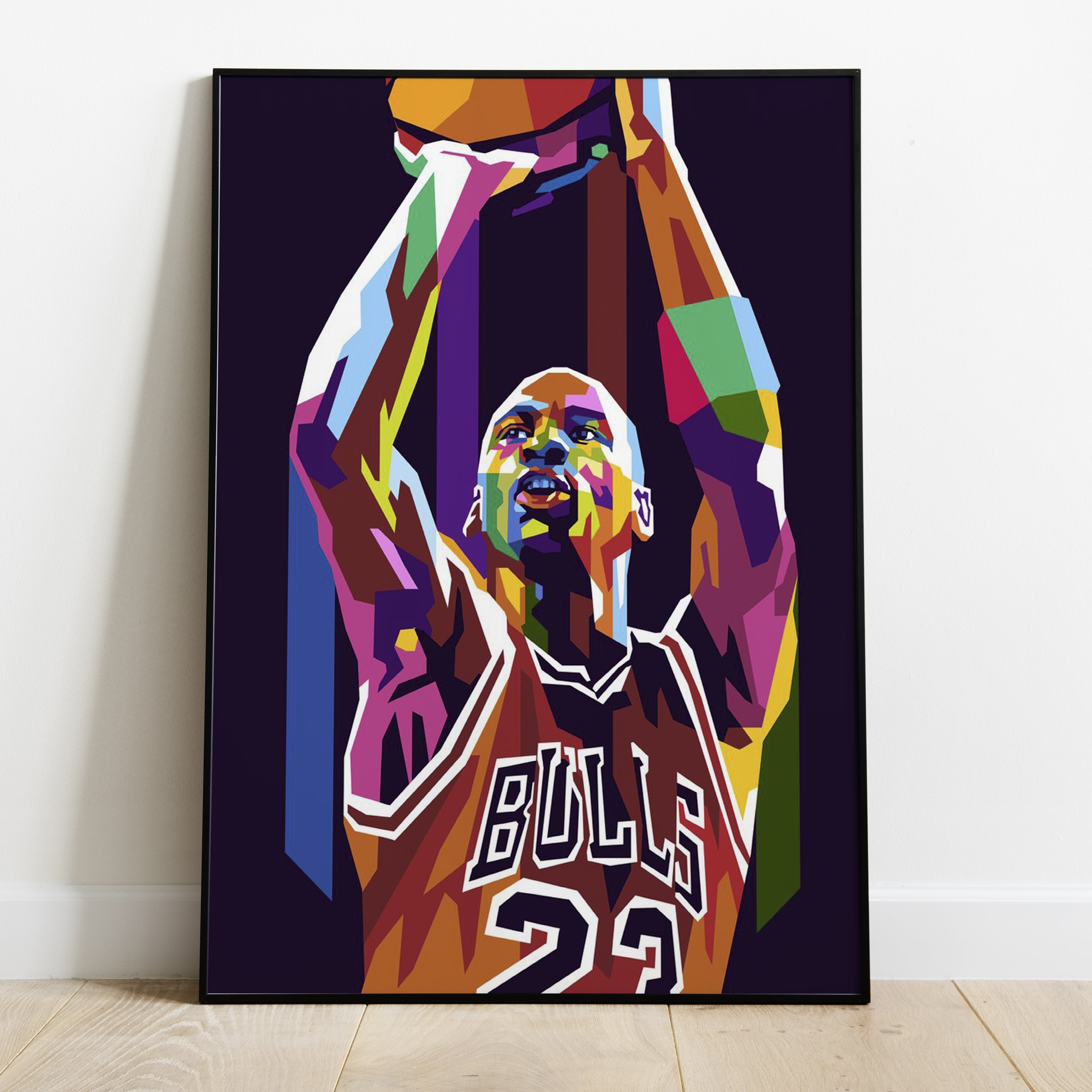 Chicago Bulls Michael Jordan Multicolor Premium Poster