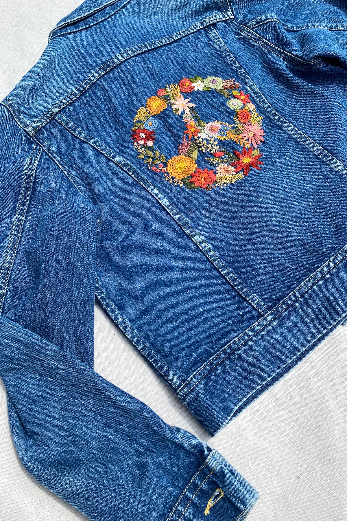 Peace Denim Jacket | Vintage Lee Jacket | Unique Gifts for Her - Cotton ...